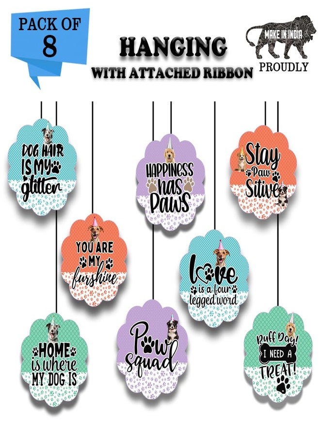 Suruchi Strokes Dog Theme Happy Birthday Party Decoration Hanging items for your puppy Pack of 8 pcs - Image 4